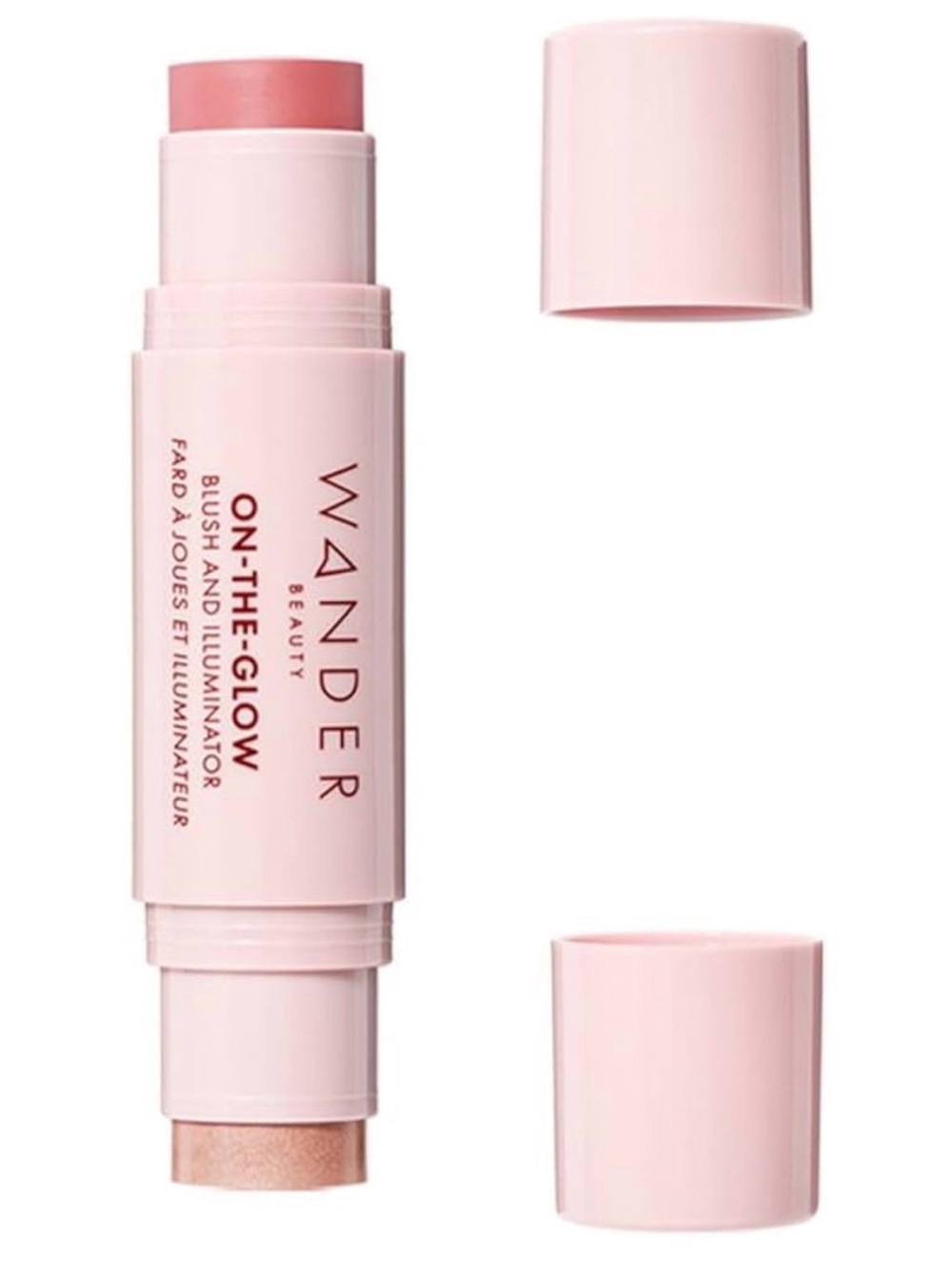 Wander Beauty On-the-Glow Blush & Illuminator Stick Coral Rose Nude Glow